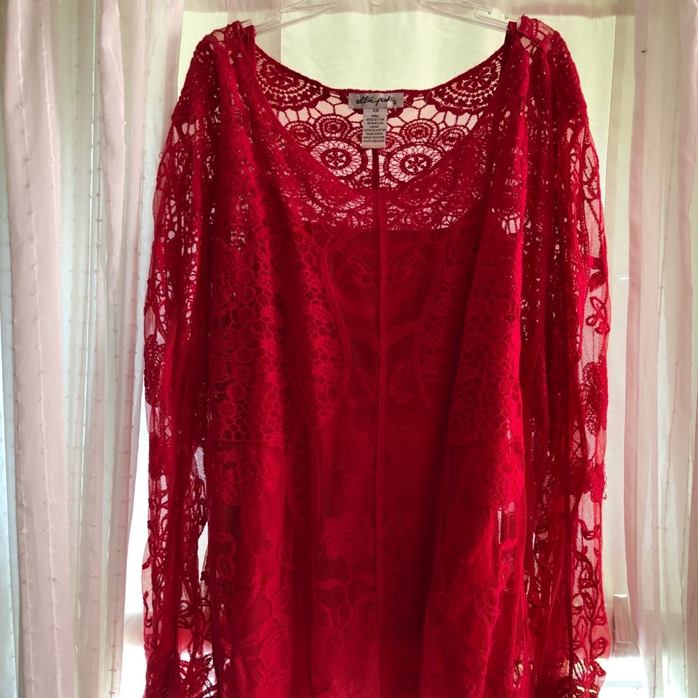 Ultra Pink Red Lace Shirt